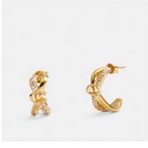 Coach Criss Cross Huggie Earring 65$
